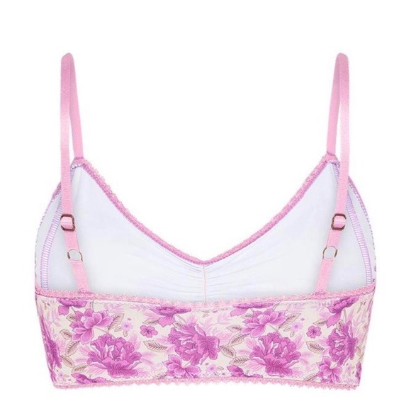 Spell Cocolei Bra Cream with Lilac Floral and lilac trim - Picture 4 of 9